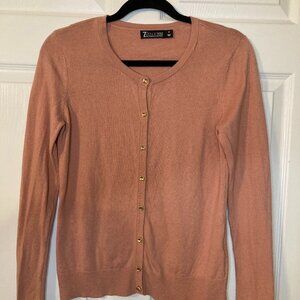 New York & Company 7th Avenue Women's Pink Button-Down Cardigan - Size M